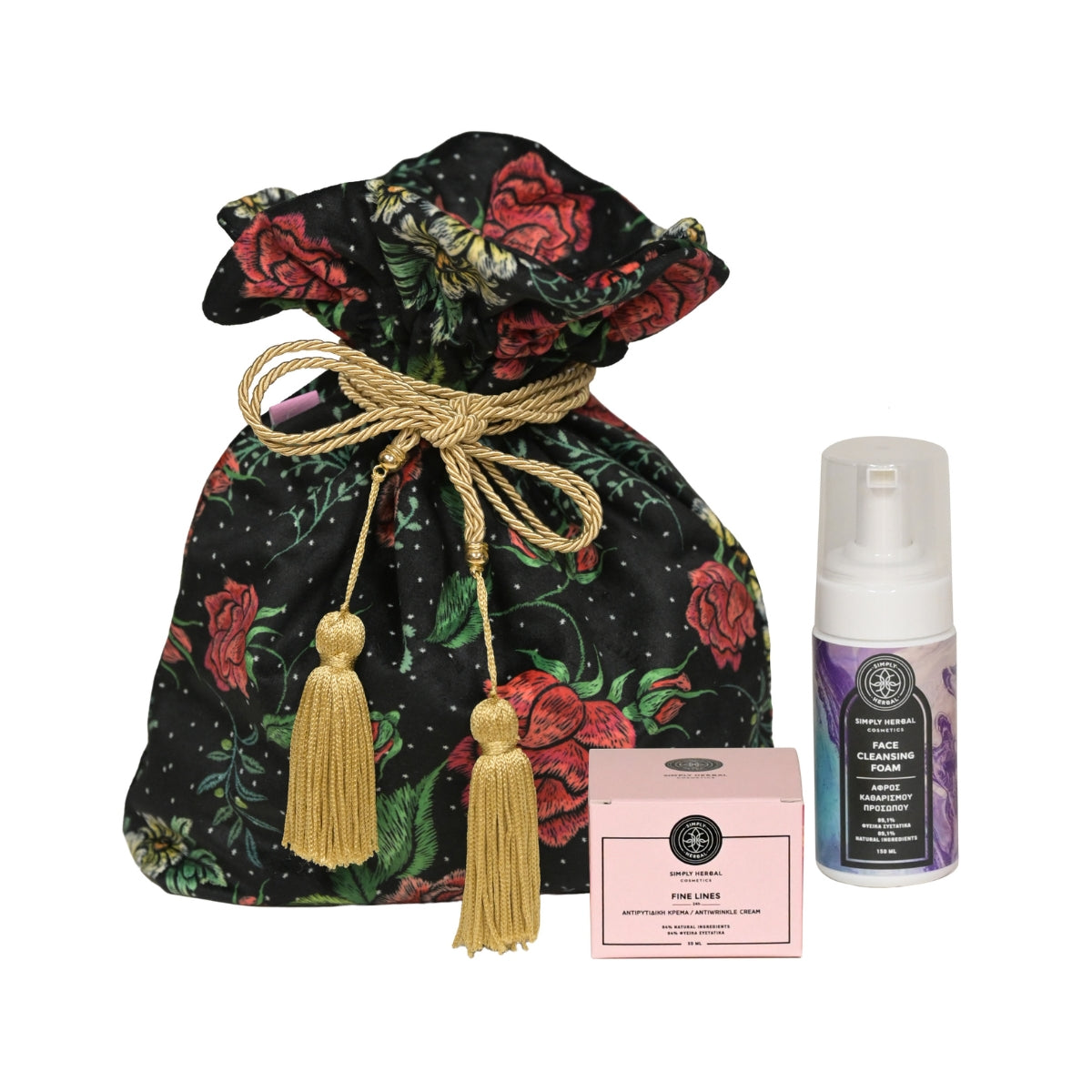 Limited Edition - Αφρός Καθαρισμού Προσώπου & 24ωρη Fine Lines με Pouch Bag (Georgina Trikogia)