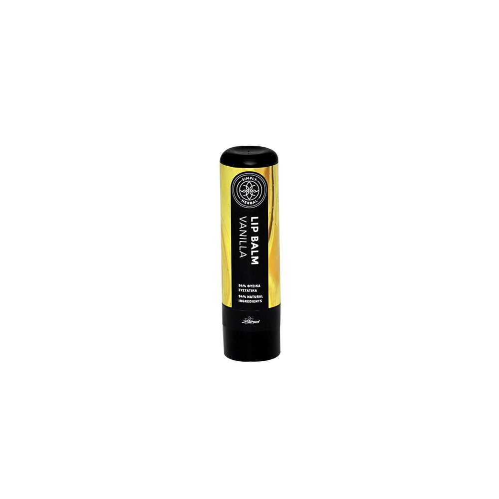 Lip Balm Βανίλια με μείγμα Φυτικών Βουτύρων και Ελαίων (5ml) - simply-herbal.com